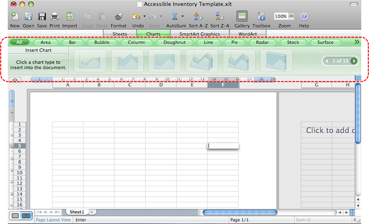 microsoft 2008 excel for mac formatting pallete as a toolbar